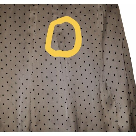 The Limited Blouse Women's White & Black Polka Dot XS 3/4 Sleeves Button Front - Picture 5 of 7